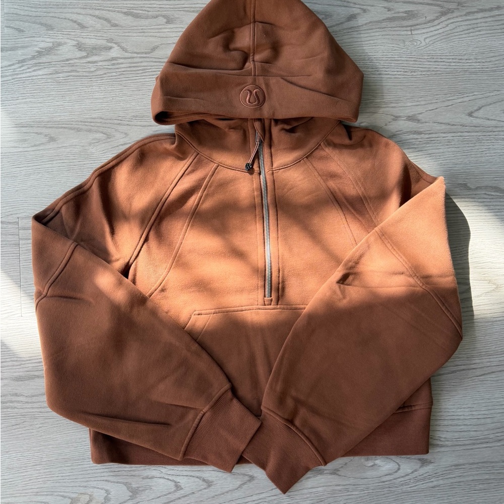 Lululemon Scuba Oversized Half-Zip Hoodie – Size XS/S – Roasted Brown